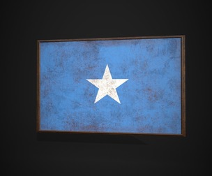 Old Picture Frame With SomaliaFlag