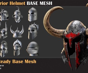 50 Warrior Helmet Base Mesh - VOL 01