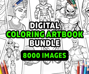 Coloring Book Bundle - 8000 images - PDF