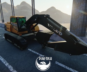 EXCAVATORS VOLVO EC210B Low-poly 3D model