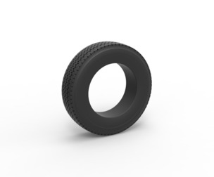 Semi truck tire 11 Scale 1:25