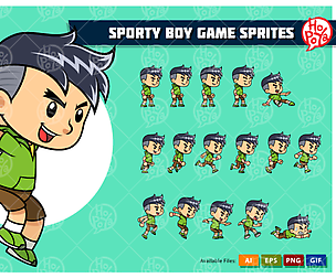 Sporty Boy Game Sprites
