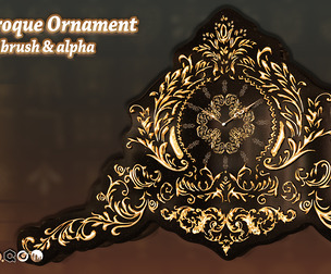 165 Ornament Brush+Alpha+3D Model Vol 19(Baroque)