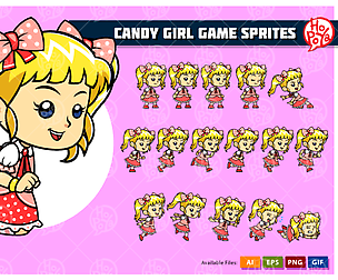 Candy Girl Game Sprites
