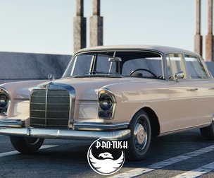 Mercedes W111 1966 High-Detail 3D Model