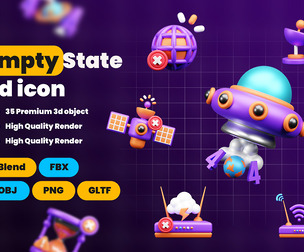 Empty State 3d Illustration  Icon Pack