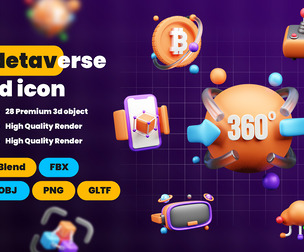 Meta verse 3d Illustration  Icon Pack