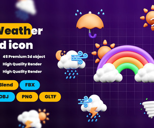 Weather 3d Illustration  Icon Pack
