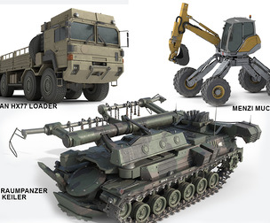 5 Military Vehicles Collection v4