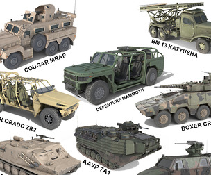 10 Military Vehicles Collection