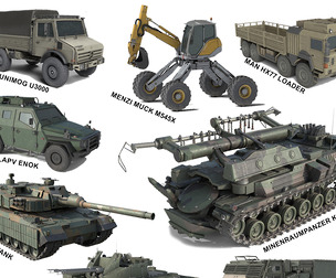 10 Military Vehicles Collection v2