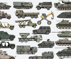 30 Military Vehicles Collection