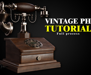 Vintage phone / 3D Model + Full Tutorial
