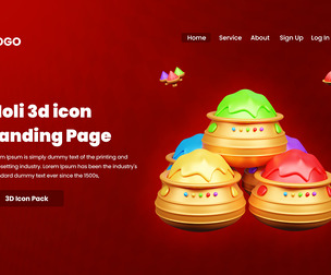 Holi 3d Illustration Icon Pack