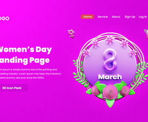 Women's Day 3d Illustration Icon Pack