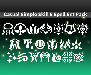 Casual Simple Skill 5 Spell Set Pack