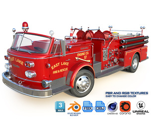 Fire truck American La France 900 Fire Engine