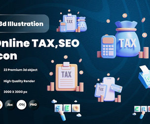 Online Business 3d  Icon Pack