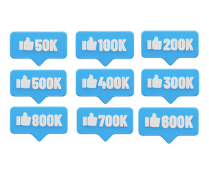 Like icon 3d rendering vector illustration