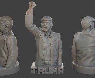 Donald Trump Fight Sculpture