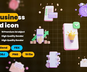 Business Idea 3d Illustration Icon Pack