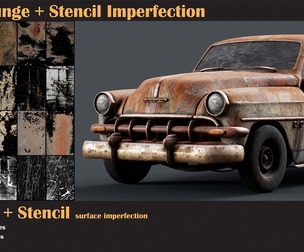 120 Grunge + Stencil Imperfection-VOL 06