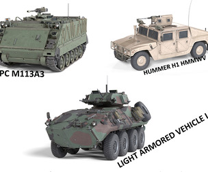 5 Military Vehicles Collection v7