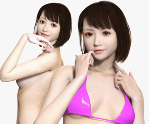 Rin - Realistic Asian Girl Hd Low-poly