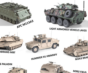 10 Military Vehicles Collection v4