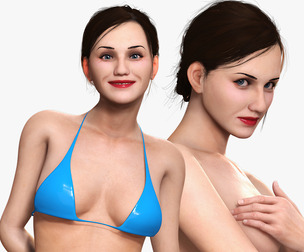 Farah -Realistic Middle Age Women Free low-poly