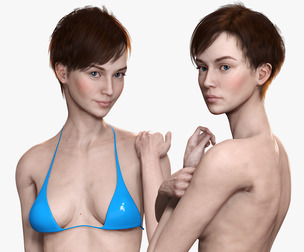 Mariya - Realistic Skinny Woman Base Mesh Low-poly