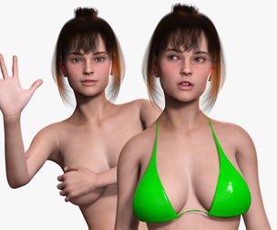 Ella Realistic Woman Ready Low-poly