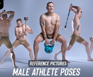 800 Athlete Male Poses Reference Pictures