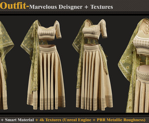 indian Outfit(Saree)-Models+Materials