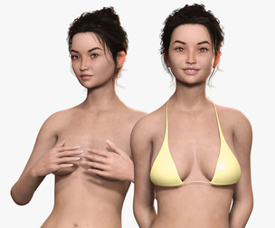 Chloe -Realistic Asian Cute Woman Low-poly