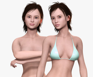 Lauren Realistic Girl in bikini Advance Shader