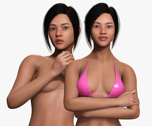 Juana - Hyper Realistic Asian woman Low-poly