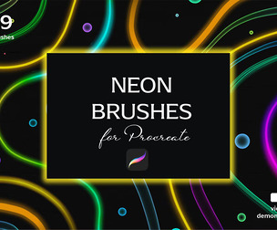 Neon brush set for Procreate