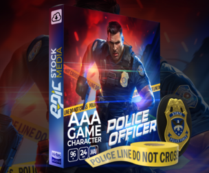 AAA Game Character Police Officer