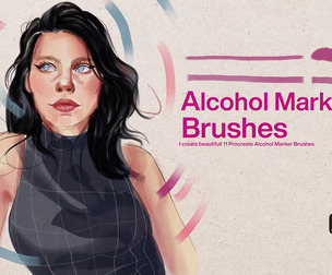 Procreate: 10 Alcohol Marker Brushes