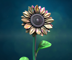Sun Flower sculpture