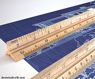 HD Wooden Ruler 6 real scale