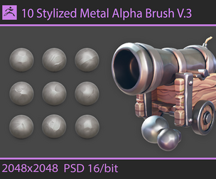 Stylized Metal Brush V.3