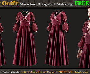 Fantasy Outfit-Models+Materials