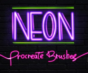 10 Neon Brushes Procreate
