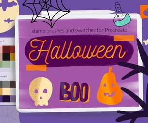 Procreate: Halloween Stamps Brushes
