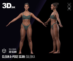 Cleaned A Pose Scan | 3D Model Suleika Underwear