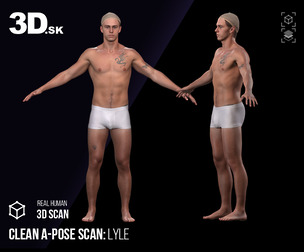 Cleaned A Pose Scan | 3D Model Lyle Underwear