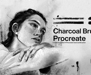 10 Charcoal Brushes Procreate