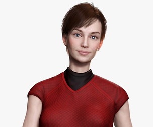 Mariya - Realistic Women With Red Dress